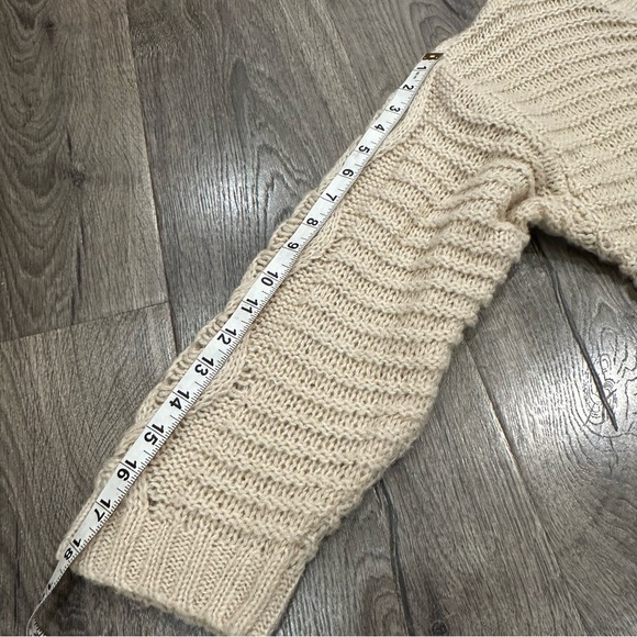 American Eagle Sweater Open Knit Granny Boho Wool Blend Slouchy Cable Knit Sz XS - Picture 12 of 12